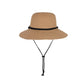 Anna-Kaci Wide Brim Straw Sun Hat with Chin Strap and Black Cord Detail for Outdoor Protection and Stylish Shade