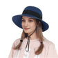 Anna-Kaci Wide Brim Straw Sun Hat with Black Ribbon Bow Adjustable Chin Strap Inner Sweatband for Outdoor and Travel Use