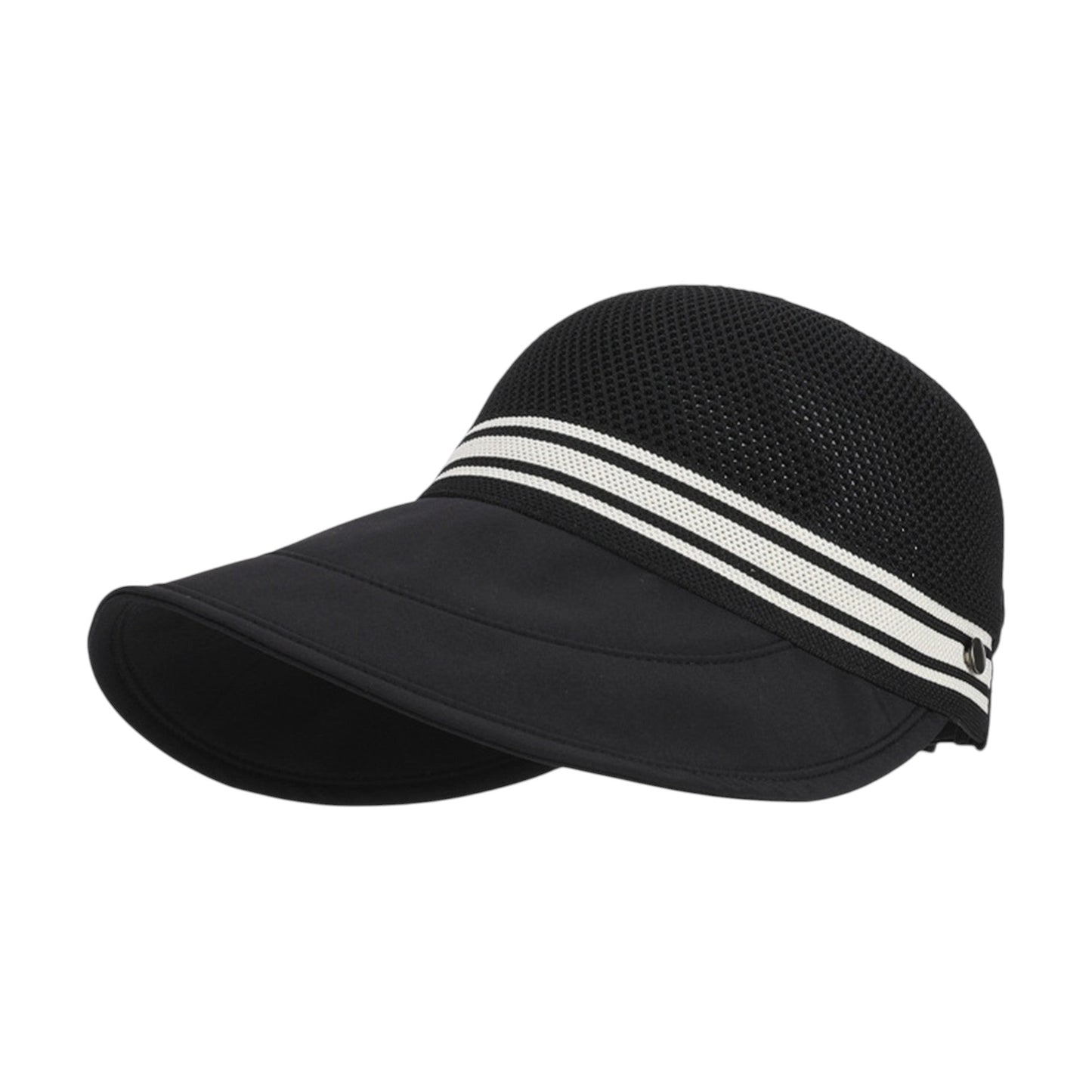 Anna-Kaci Breathable Mesh Sun Visor Cap with Ponytail Slot Adjustable Strap and Wide Brim for Outdoor Hiking and Summer Travel