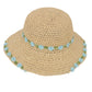 Anna-Kaci Women's Flower Embellishments Sun Hats Charming Crocheted Straw