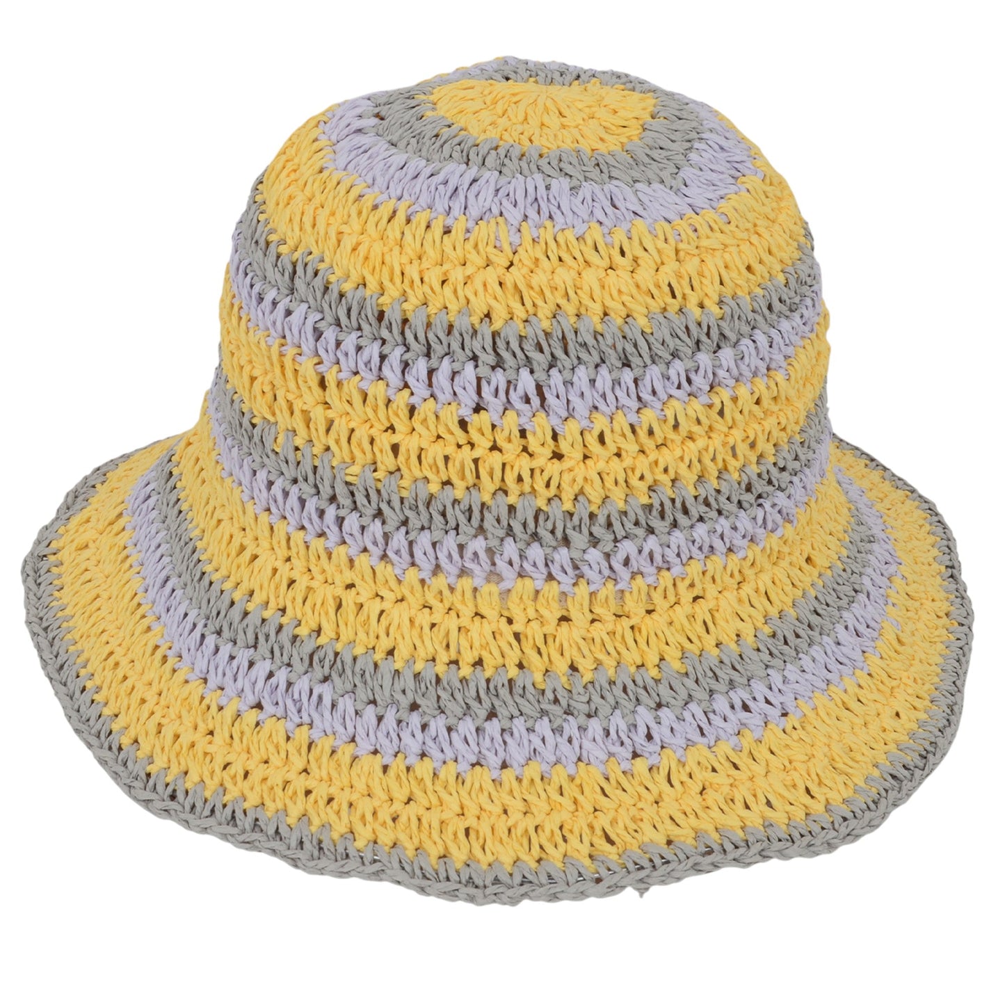 Anna-Kaci Women's Vibrant Multicolored Crochet Bucket Hat