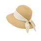 Anna-Kaci Women's Woven Floppy Sun Hat with Wide Ribbon Knot Detail and Curved Brim