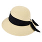 Anna-Kaci Women's Woven Floppy Sun Hat with Wide Ribbon Knot Detail and Curved Brim