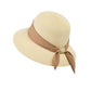 Anna-Kaci Women's Woven Floppy Sun Hat with Wide Ribbon Knot Detail and Curved Brim