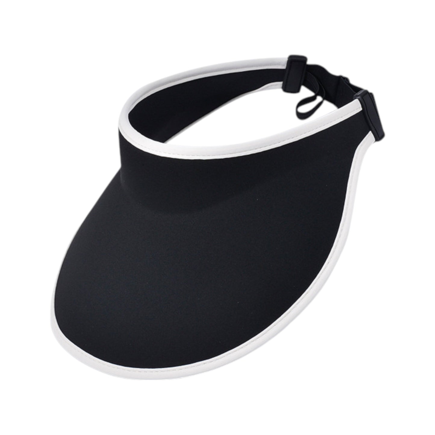 Anna-Kaci Women's Wide Brim Sun Visor Hat with Contrast Trim and Adjustable Back Strap