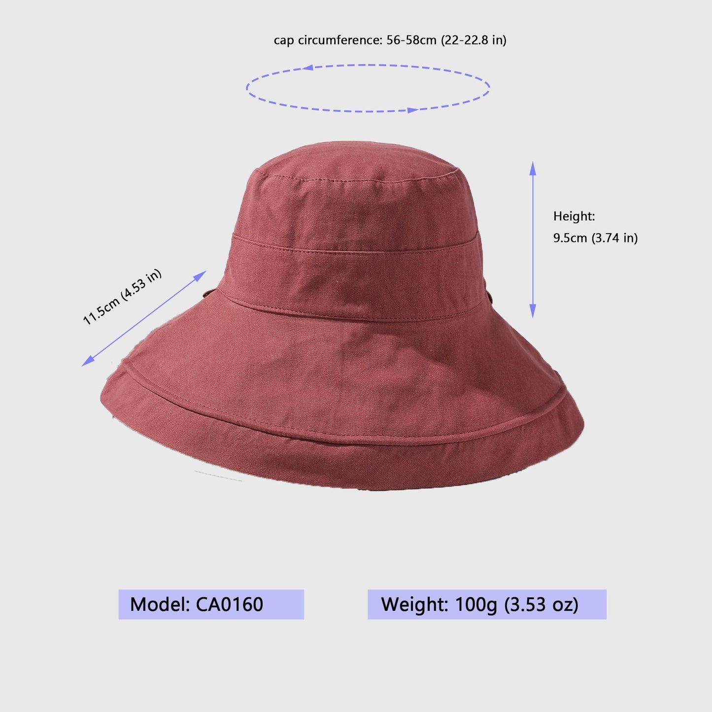 Anna-Kaci 2-in-1 Women's Floral & Solid Double-Sided Bucket Hat for Outdoor