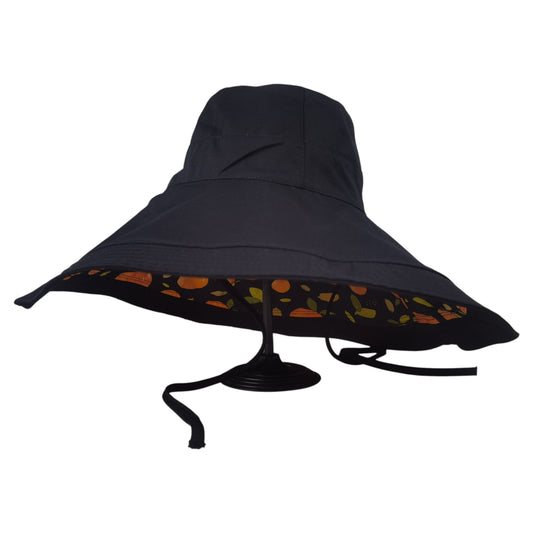 Anna-Kaci Women's Reversible Wide - Brim Sun Hat with Fruit Pattern Lining