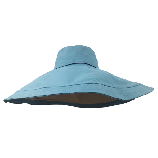 Anna-Kaci Women's Reversible Wide - Brim Sun Hat with Adjustable Chin Strap