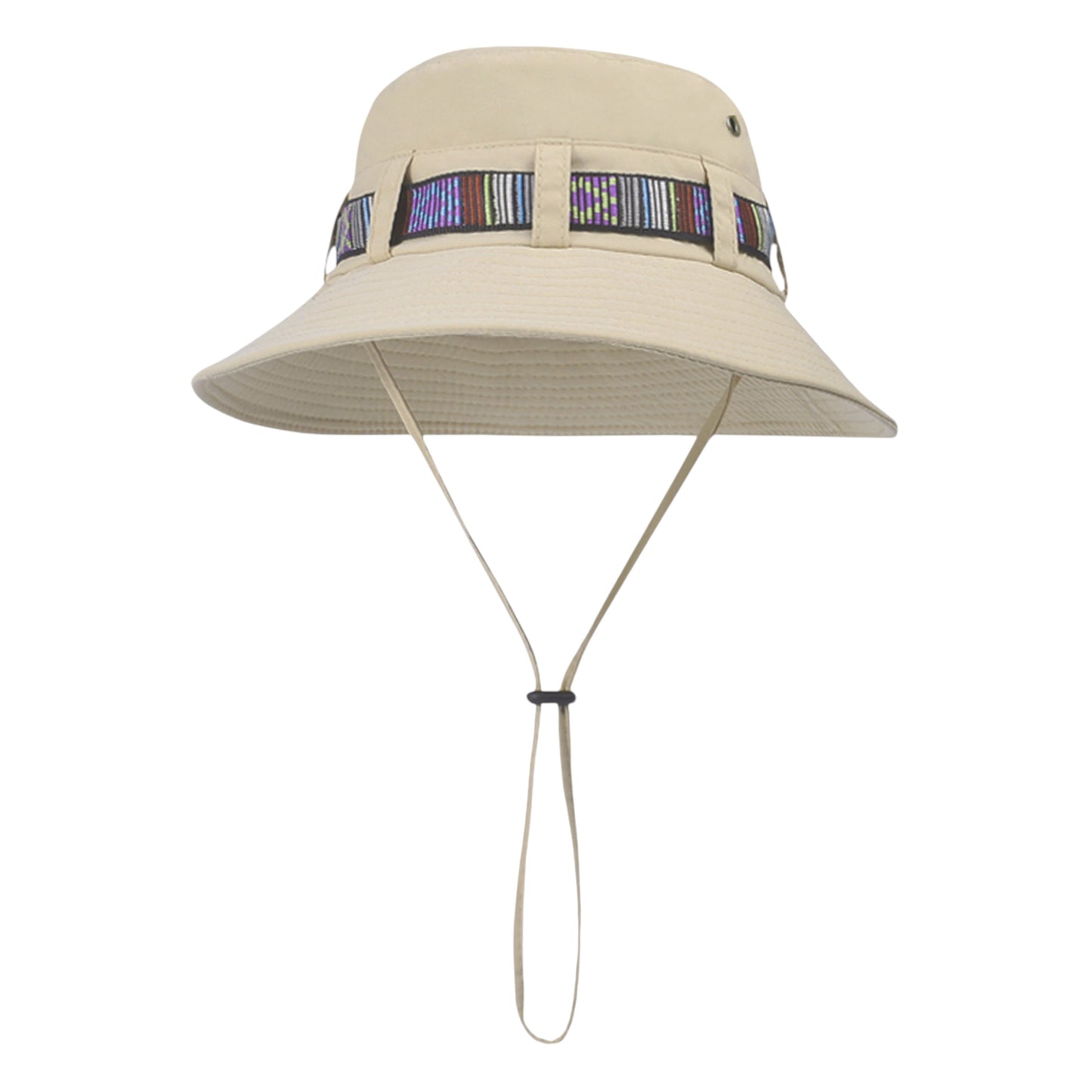 Anna-Kaci Wide Brim Bucket Hat with Colorful Ribbon Trim Breathable Mesh Lining and Adjustable Chin Strap for Outdoor Use