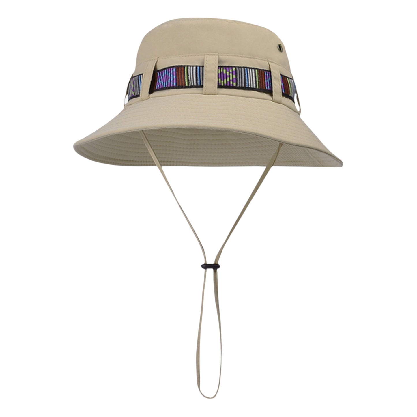 Anna-Kaci Wide Brim Bucket Hat with Colorful Ribbon Trim Breathable Mesh Lining and Adjustable Chin Strap for Outdoor Use