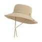 Anna-Kaci Foldable Wide Brim Bucket Hat with Chin Strap for Sun Protection and Outdoor Hiking Travel Beach Adventures