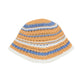 Anna-Kaci Women's Multicolor Striped Crochet Bucket Hat Lightweight Summer Accessory