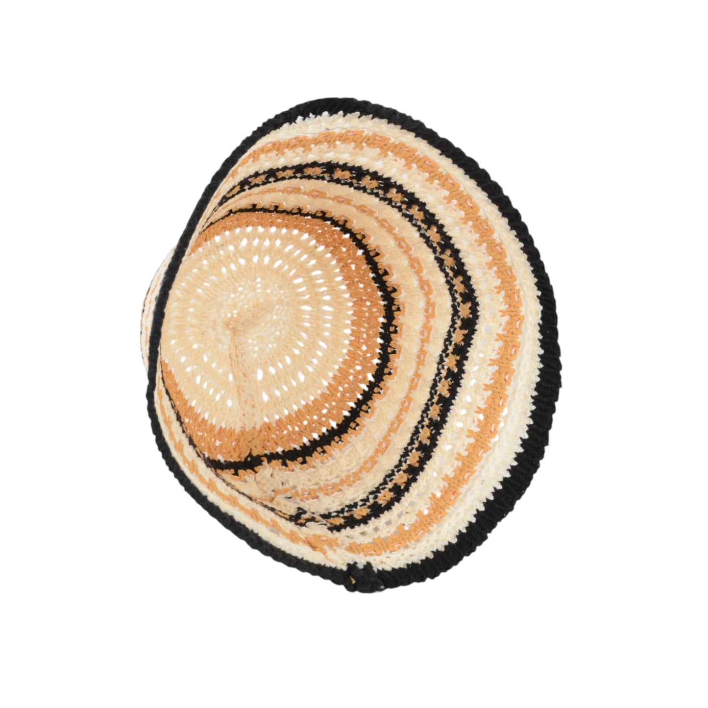 Anna-Kaci Women's Multicolor Striped Crochet Bucket Hat Lightweight Summer Accessory