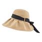Anna-Kaci Women's Wide Brim Floppy Sun Hat with Contrast Bow Band and Structured Crown