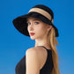 Anna-Kaci Women's Wide Brim Floppy Sun Hat with Contrast Bow Band and Structured Crown