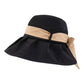 Anna-Kaci Women's Wide Brim Floppy Sun Hat with Contrast Bow Band and Structured Crown