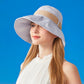 Anna-Kaci Women's Wide Brim Floppy Sun Hat with Contrast Bow Band and Structured Crown