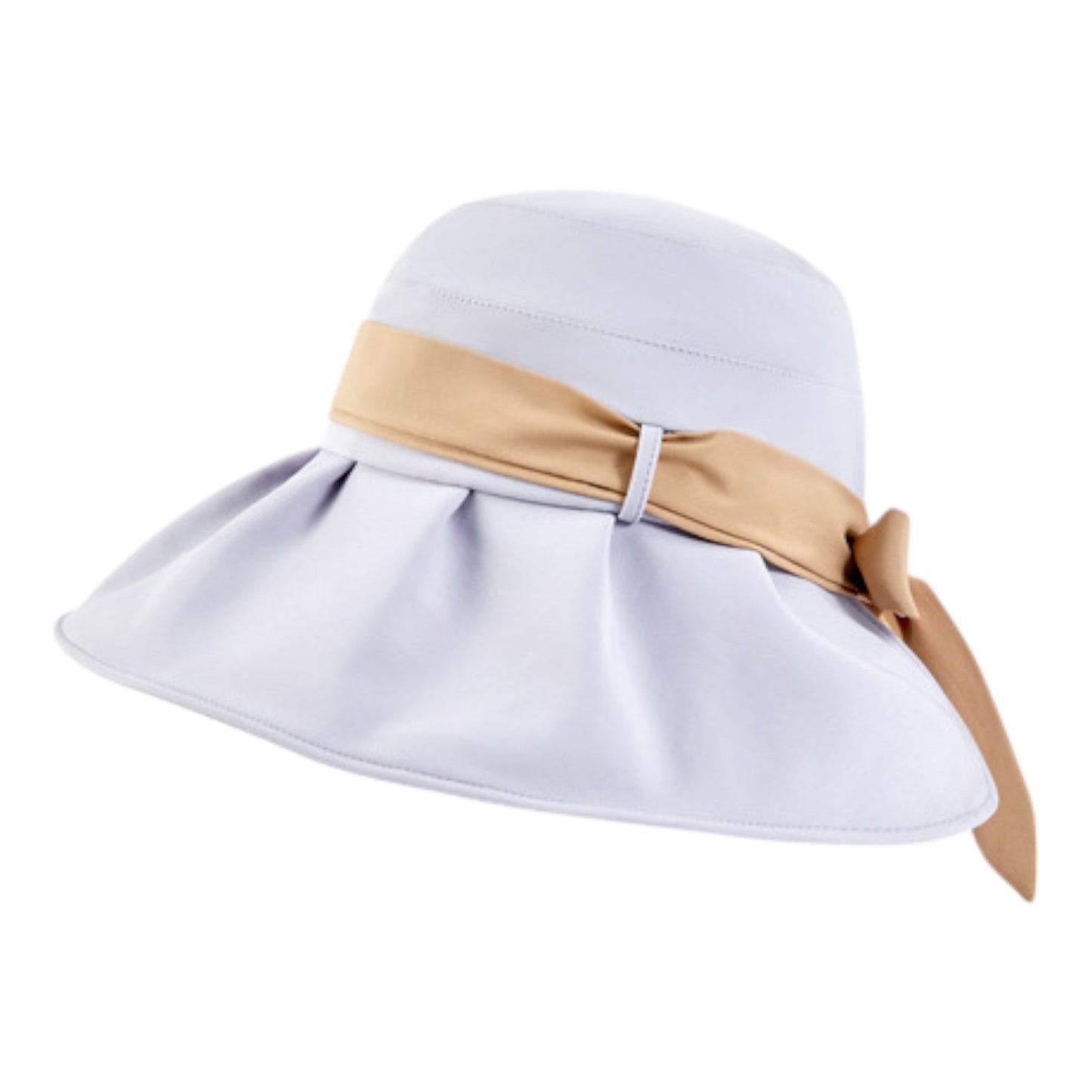 Anna-Kaci Women's Wide Brim Floppy Sun Hat with Contrast Bow Band and Structured Crown