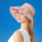 Anna-Kaci Women's Wide Brim Floppy Sun Hat with Contrast Bow Band and Structured Crown