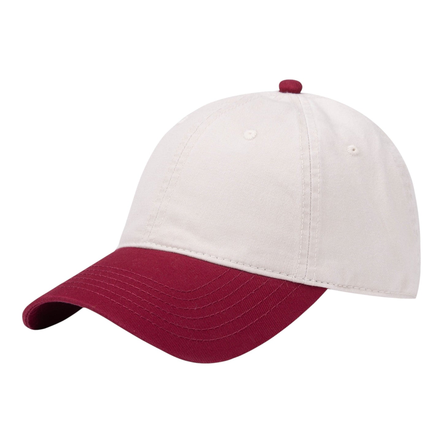 Anna-Kaci Unisex Classic Two-Tone Baseball Cap with Curved Brim and Adjustable Buckle Strap