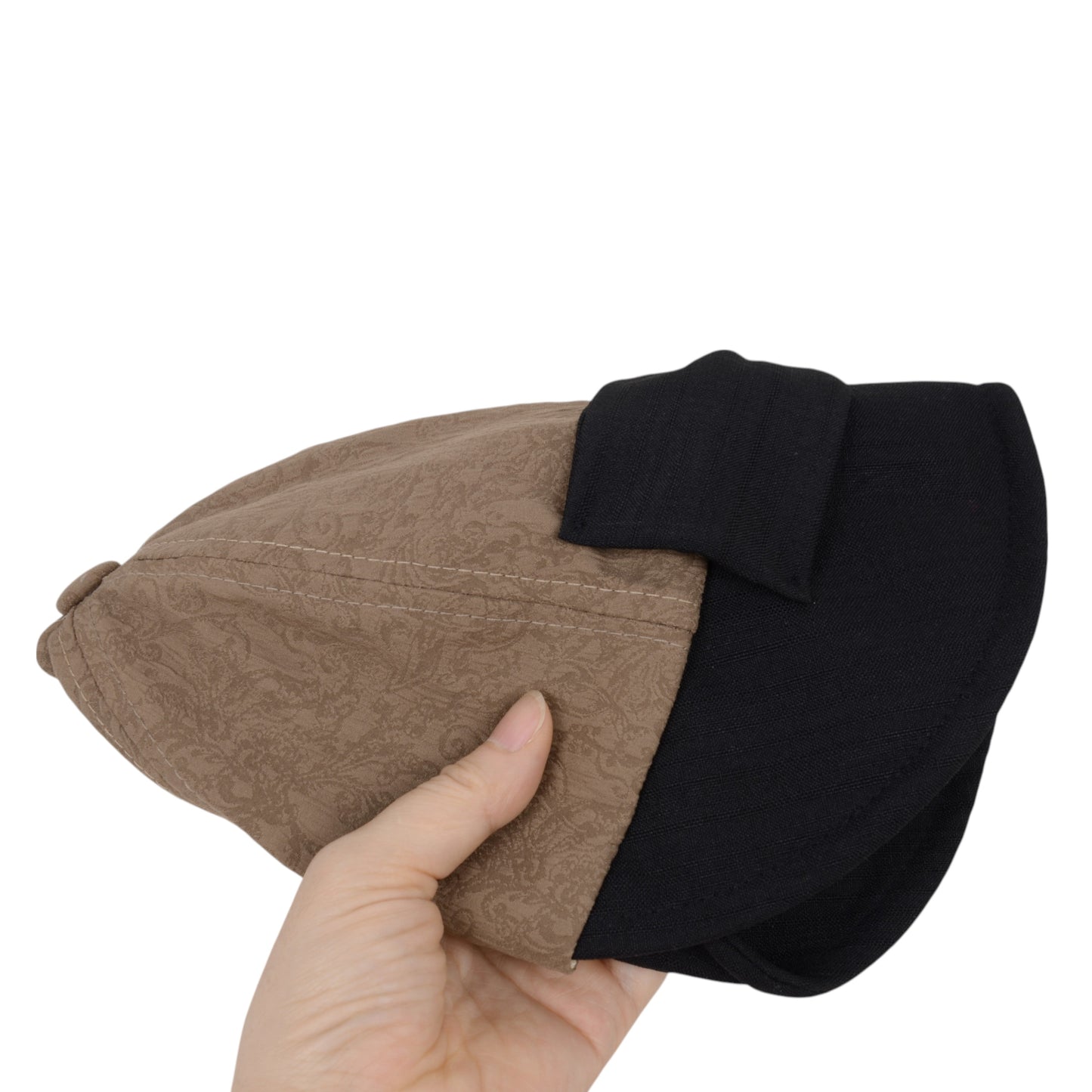 Anna-Kaci Women's Structured Visor Cloche Hat with Oversized Bow and Textured Dome Crown