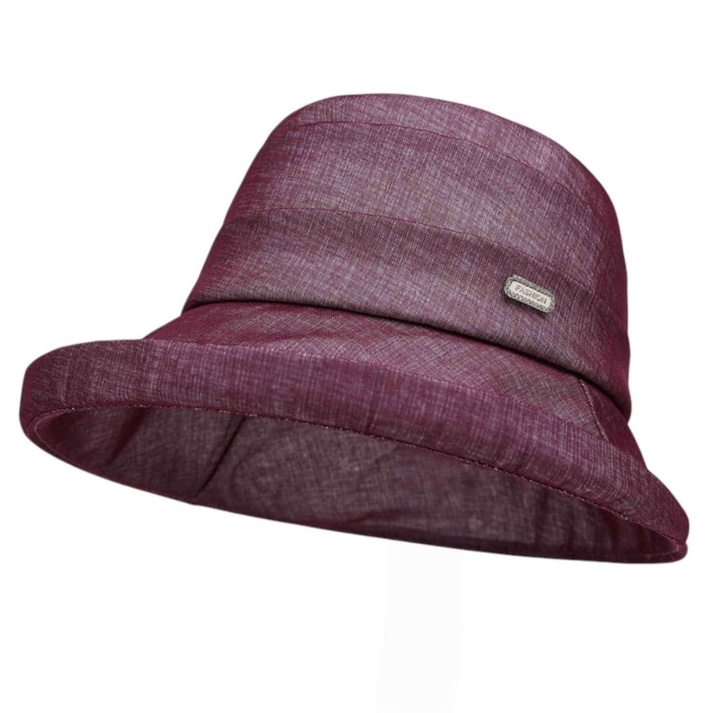Anna-Kaci Women's Structured Bucket Hat with Pleated Band Design and Wide Brim for Elegant Everyday Sun Protection