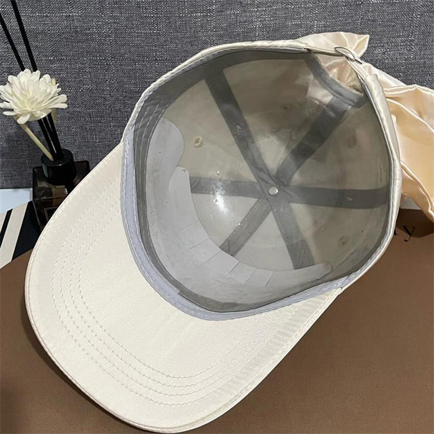 Anna-Kaci Women's Satin Baseball Cap with Back Bow Accent Adjustable Fit and Curved Brim for Chic Casual Style