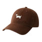 Anna-Kaci Women's Embroidered Sausage Dog Baseball Cap with Curved Brim and Adjustable Strap
