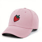 Anna-Kaci Women's Strawberry Embroidered Adjustable Baseball Cap