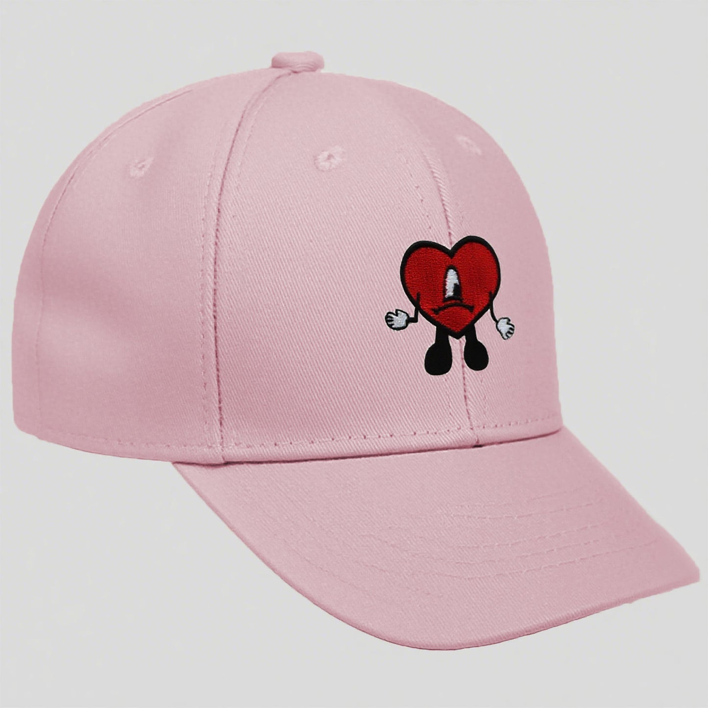 Anna-Kaci Women's Embroidered Heart Design Adjustable Baseball Cap