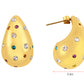 Alilang 18K Gold Plated Teardrop Chunky Earrings Waterdrop Earrings Lightweight Dupes Earrings