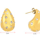 Alilang 18K Gold Plated Teardrop Chunky Earrings Waterdrop Earrings Lightweight Dupes Earrings