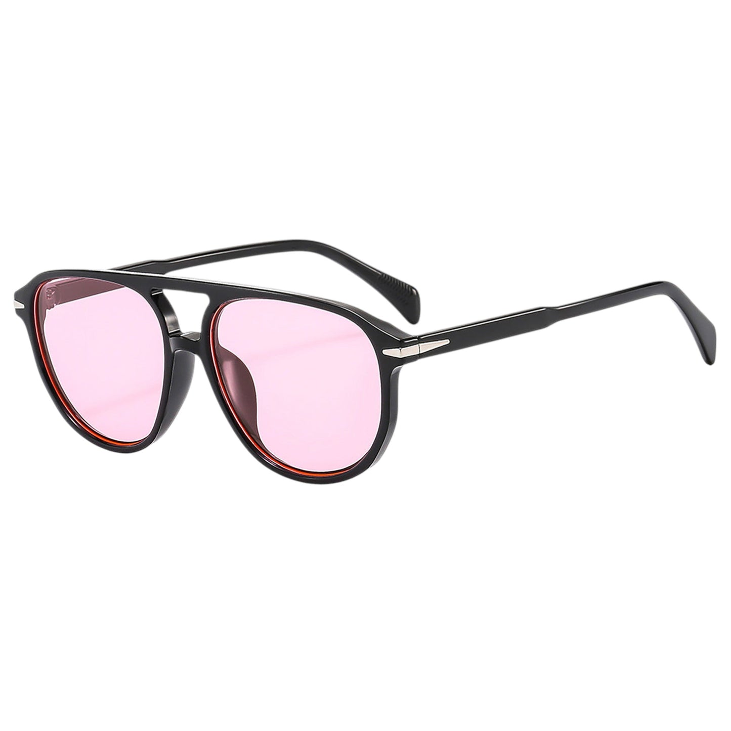 Anna-Kaci Women's Retro-Inspired Double-Bridge Square Sunglasses