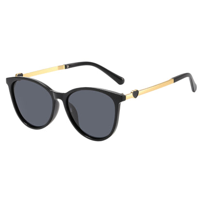 Anna-Kaci Women's Cat-Eye Sunglasses with Heart-Accent Temples