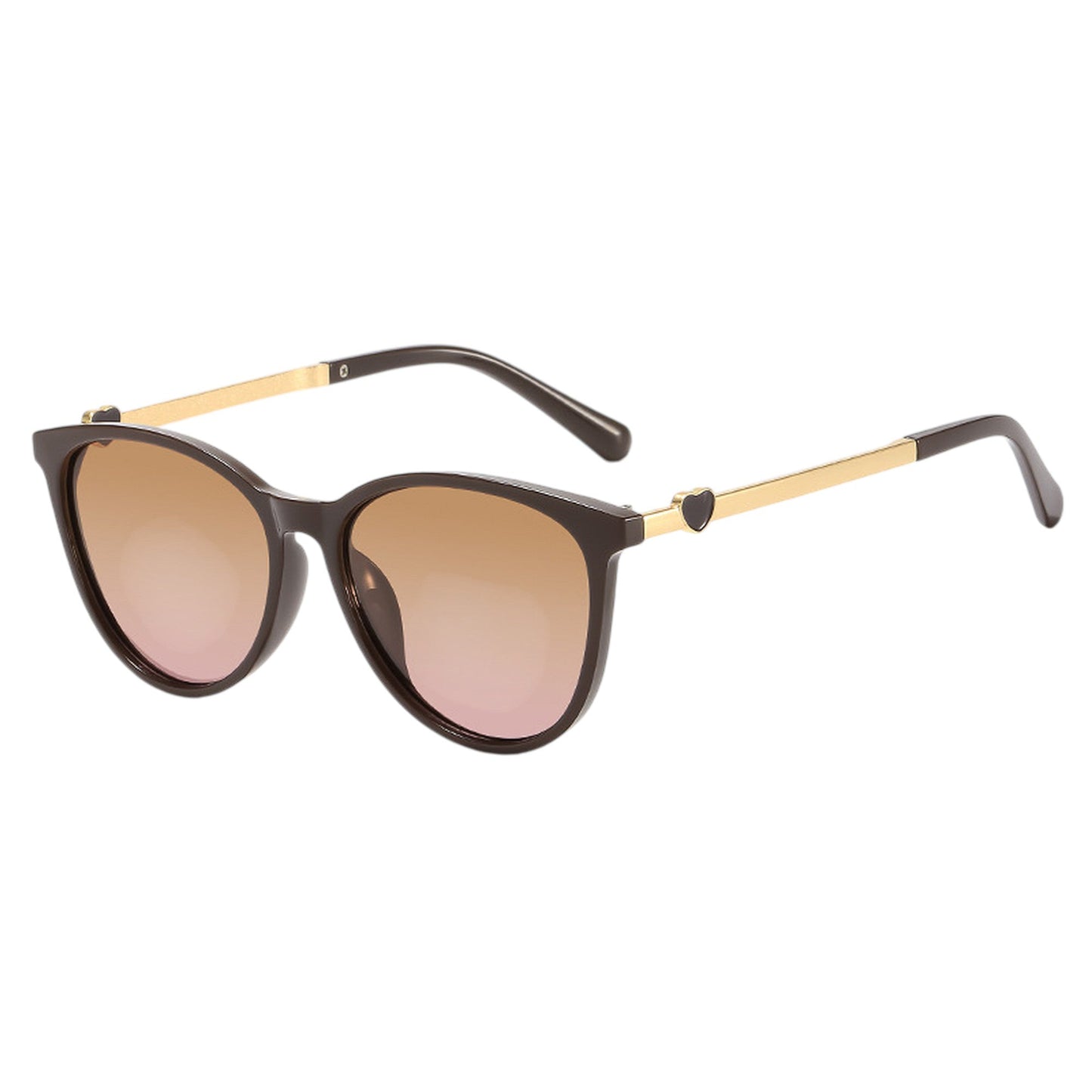 Anna-Kaci Women's Cat-Eye Sunglasses with Heart-Accent Temples