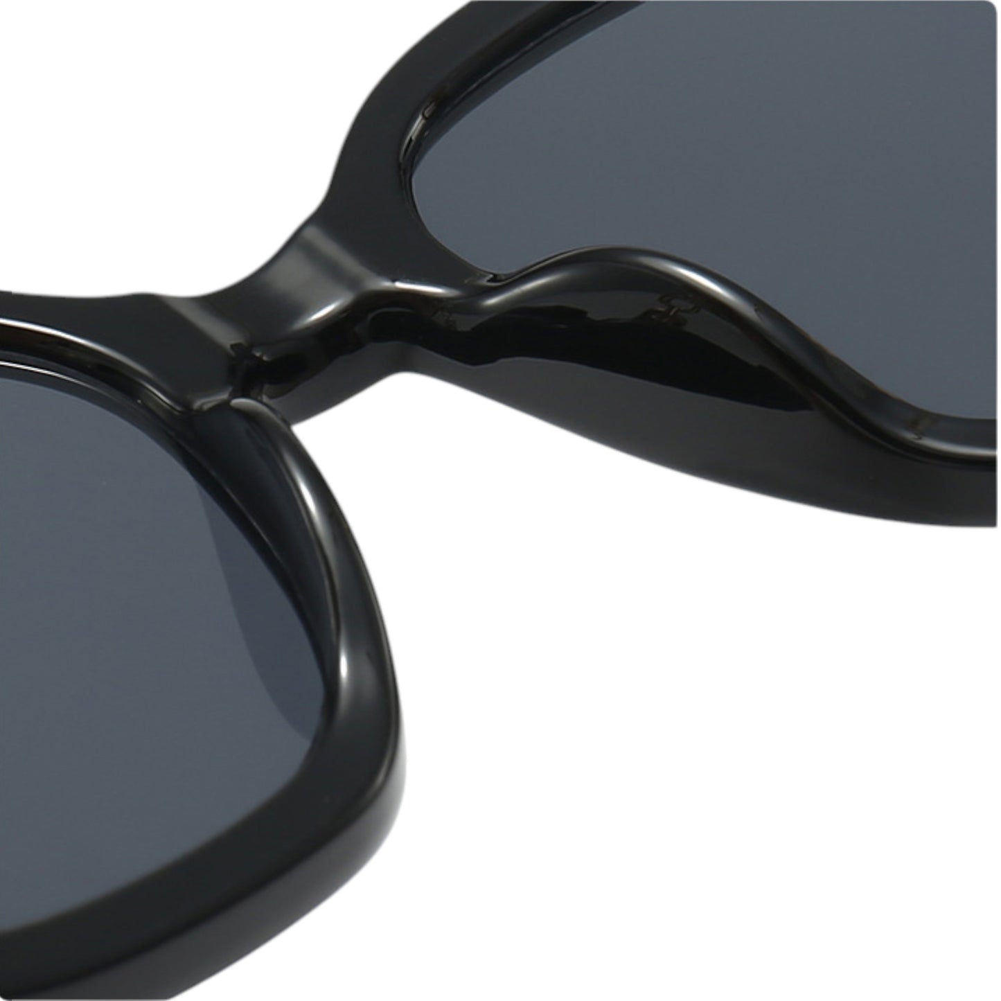 Anna-Kaci Women's Oversized Square Sunglasses with Cutout Chain Link Arms and Glamorous Metal Trim Detailing