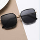 Anna-Kaci Women's Minimalist Square Frame Sunglasses with Slim Metal Arms and Flat Top Bridge Design for Everyday Wear