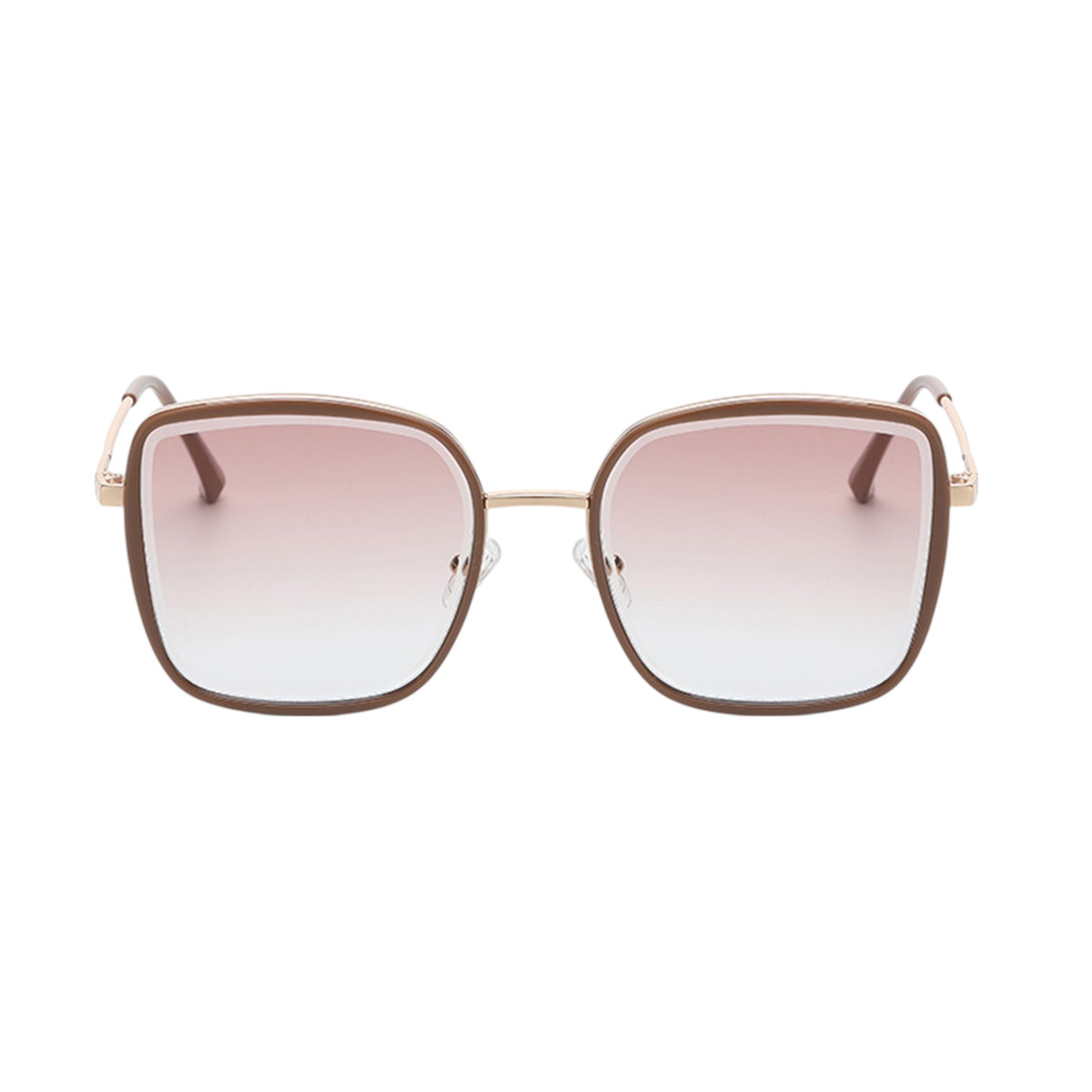 Anna-Kaci Women's Minimalist Square Frame Sunglasses with Slim Metal Arms and Flat Top Bridge Design for Everyday Wear