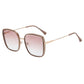 Anna-Kaci Women's Minimalist Square Frame Sunglasses with Slim Metal Arms and Flat Top Bridge Design for Everyday Wear