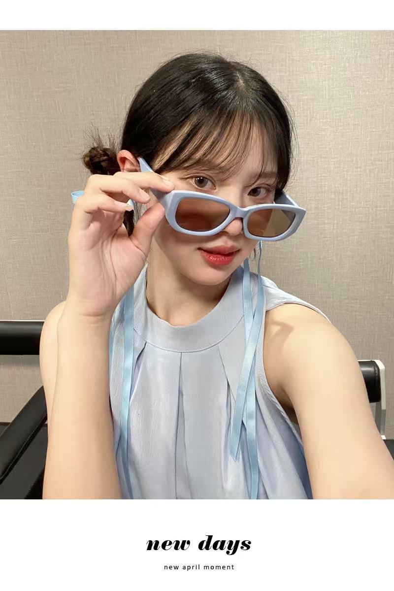 Anna-Kaci Women's Retro Thick Frame Cat Eye Sunglasses with Contrasting Arms and UV400 Protective Lenses for Bold Everyday Looks