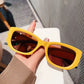 Anna-Kaci Women's Retro Thick Frame Cat Eye Sunglasses with Contrasting Arms and UV400 Protective Lenses for Bold Everyday Looks