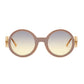 Anna-Kaci Women's Round Frame Sunglasses with Gold Temple Hardware and UV400 Lenses for Retro Modern Style
