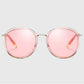 Anna-Kaci Women's Retro Round Metal & PC Polarized Sunglasses