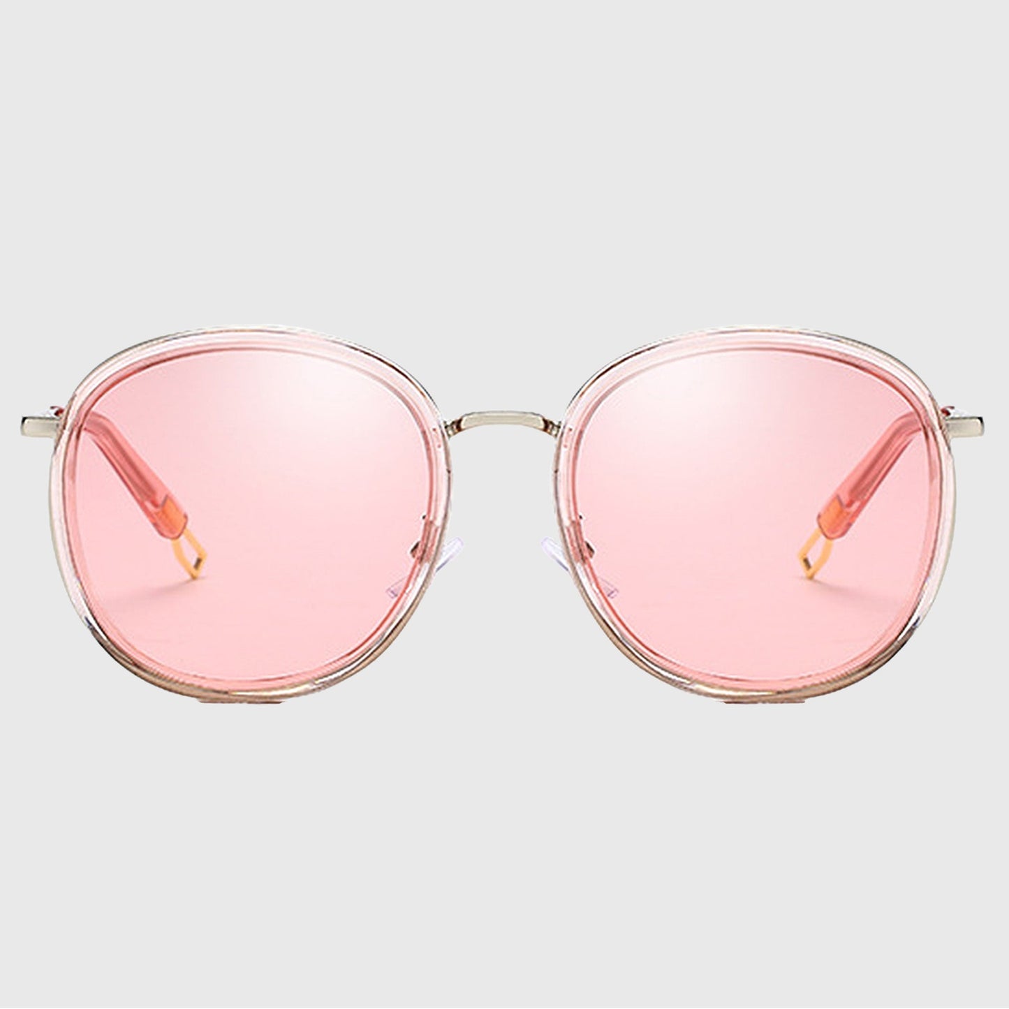 Anna-Kaci Women's Retro Round Metal & PC Polarized Sunglasses