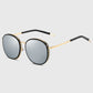 Anna-Kaci Women's Retro Round Metal & PC Polarized Sunglasses