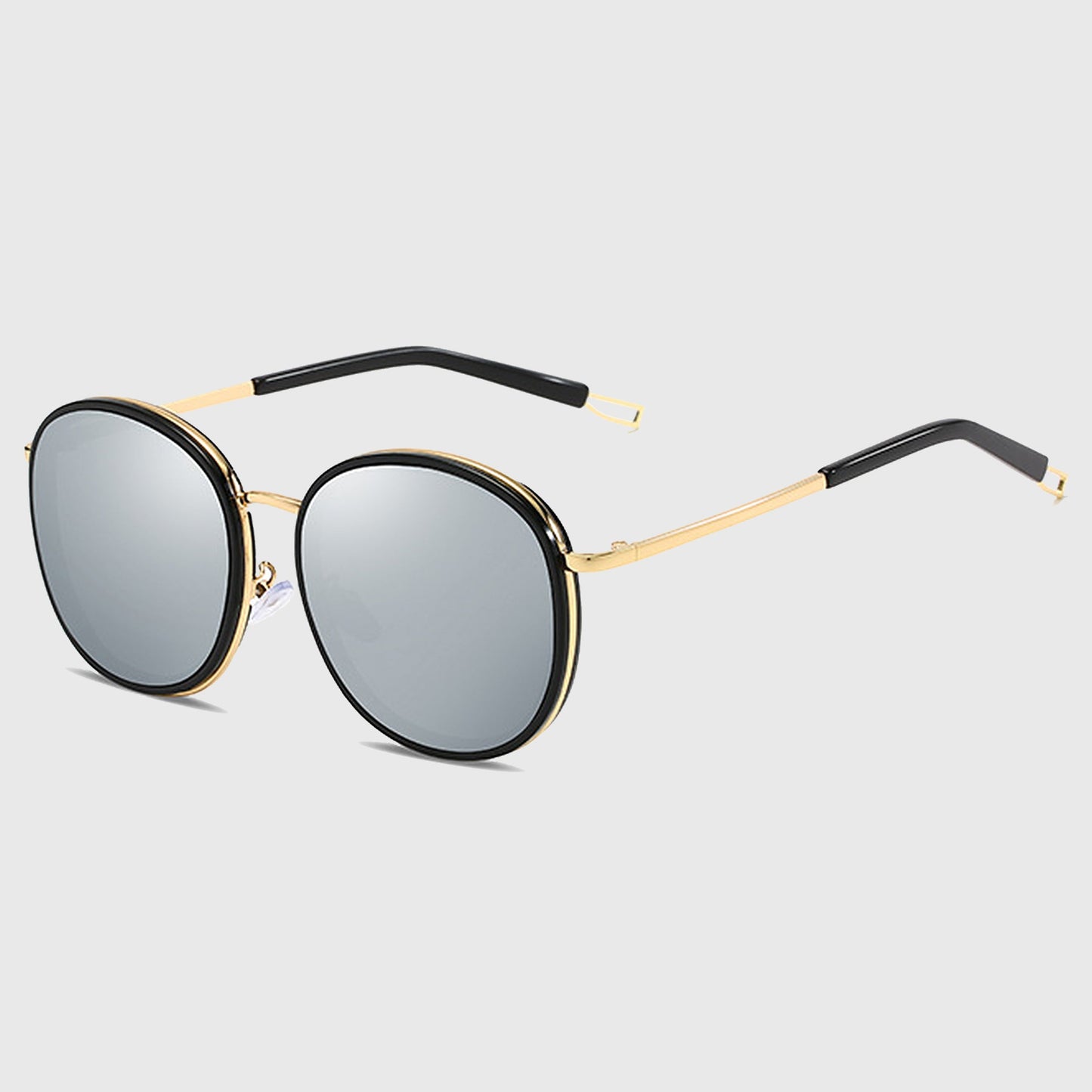 Anna-Kaci Women's Retro Round Metal & PC Polarized Sunglasses