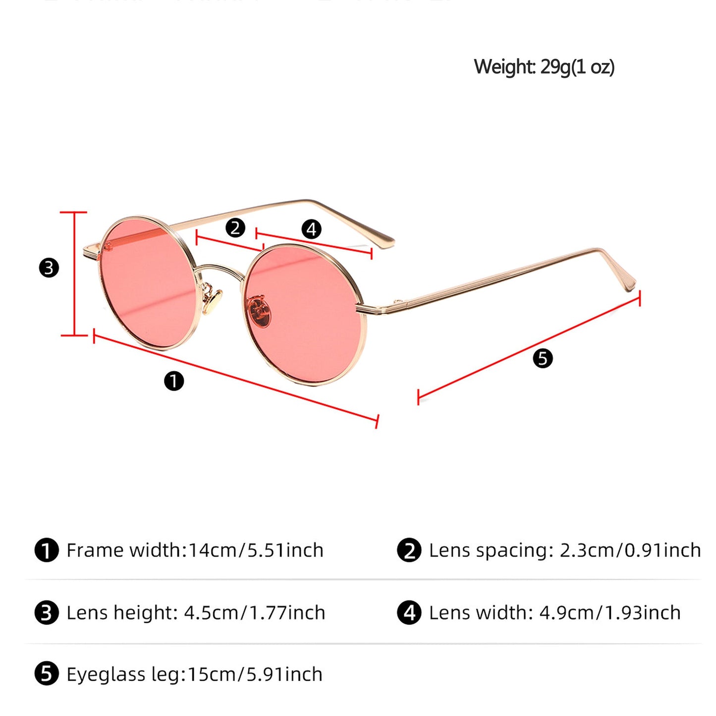 Anna-Kaci Women's Retro Round Metal Sunglasses