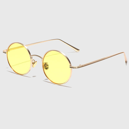 Anna-Kaci Women's Retro Round Metal Sunglasses