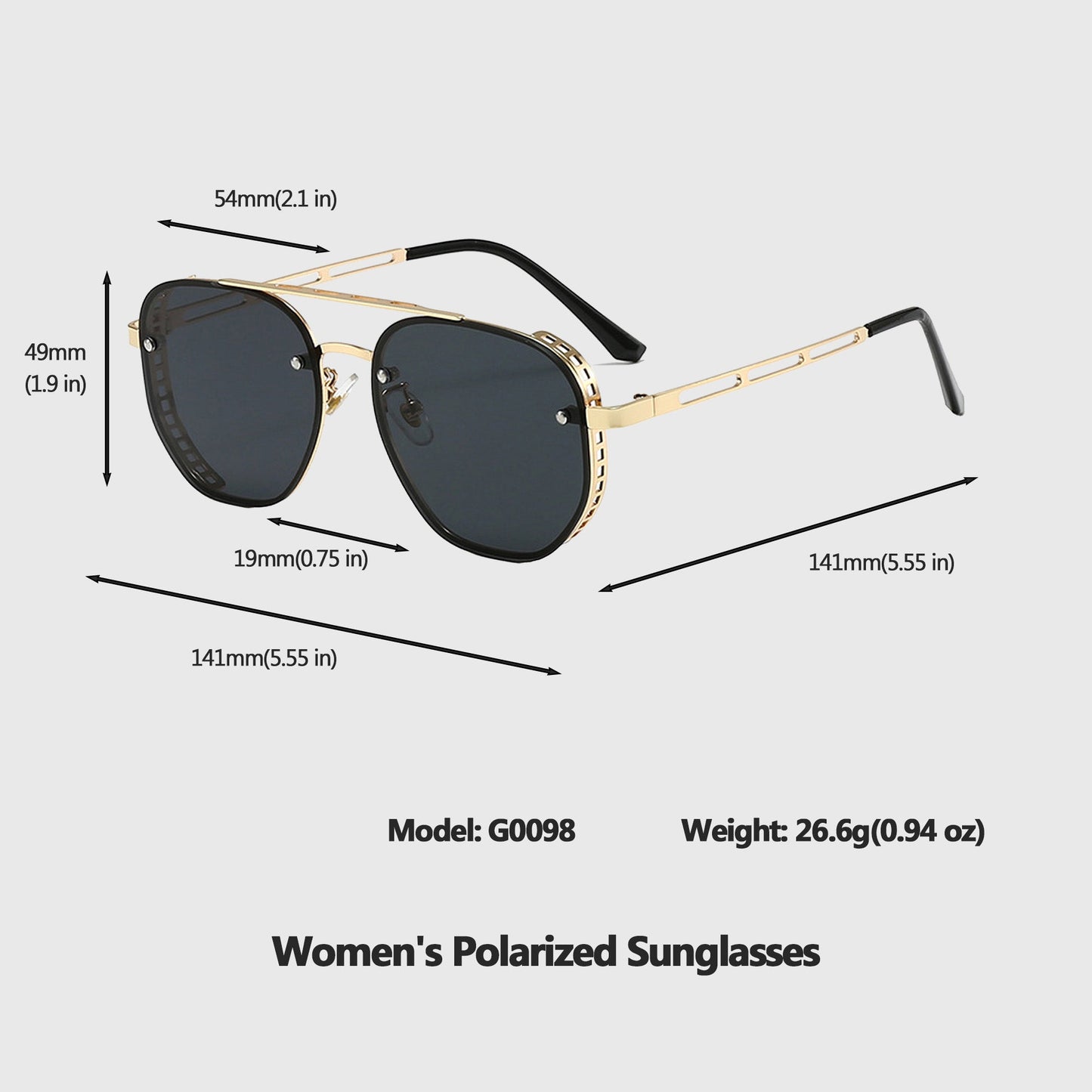 Anna-Kaci Women's Aviator-Style UV-Protection Sunglasses
