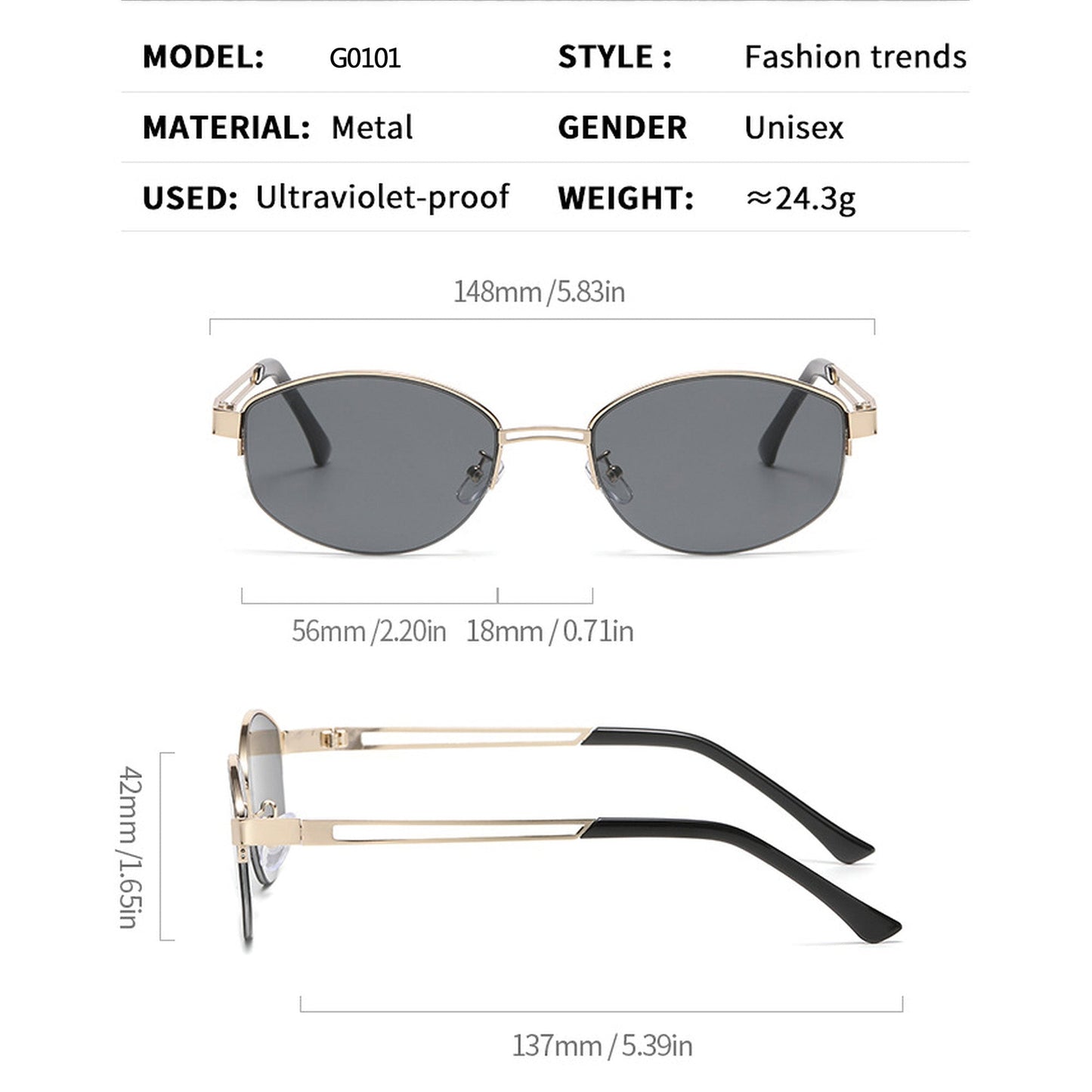 Anna-Kaci Women's UV-Protection Sunglasses